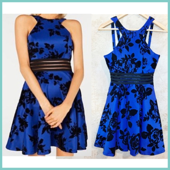 City Studio Dresses & Skirts - 💙 Royal Blue & Black High Neck Prom Dress